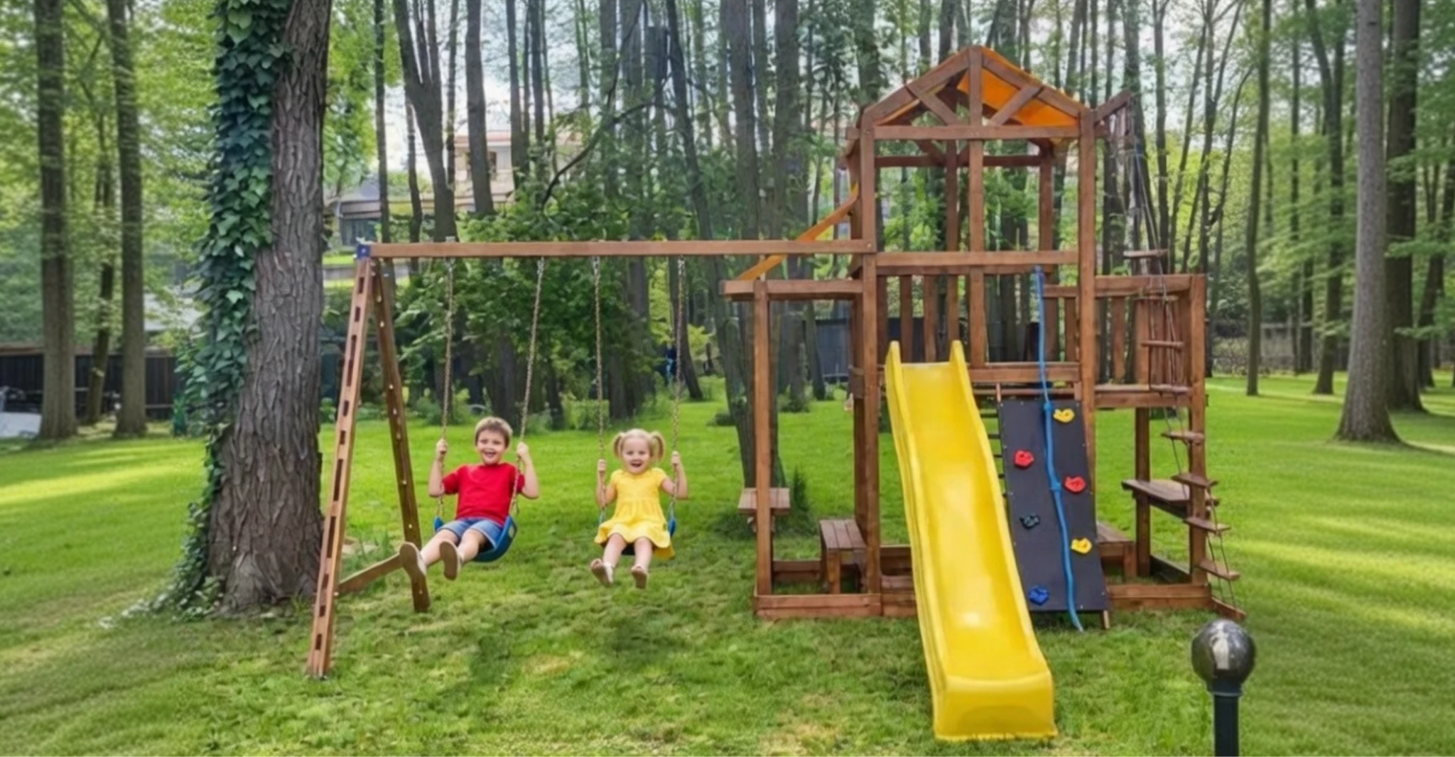 Як обрати безпечний дитячий майданчик для заміського будинку