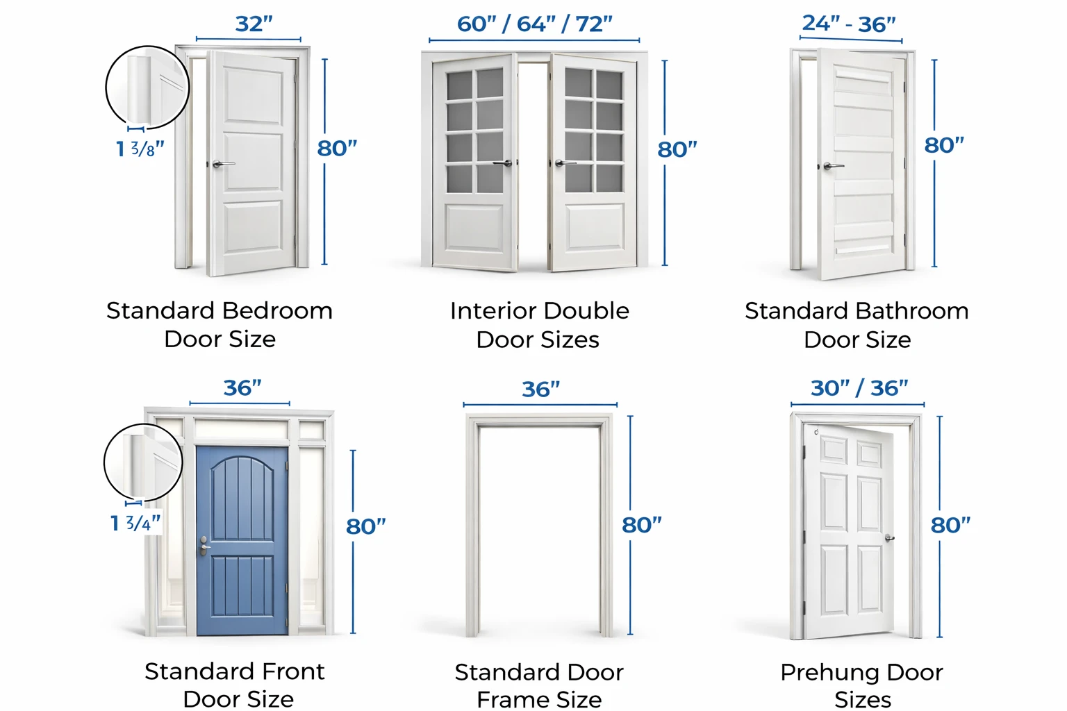 Custom interior door sizes for perfect fit
