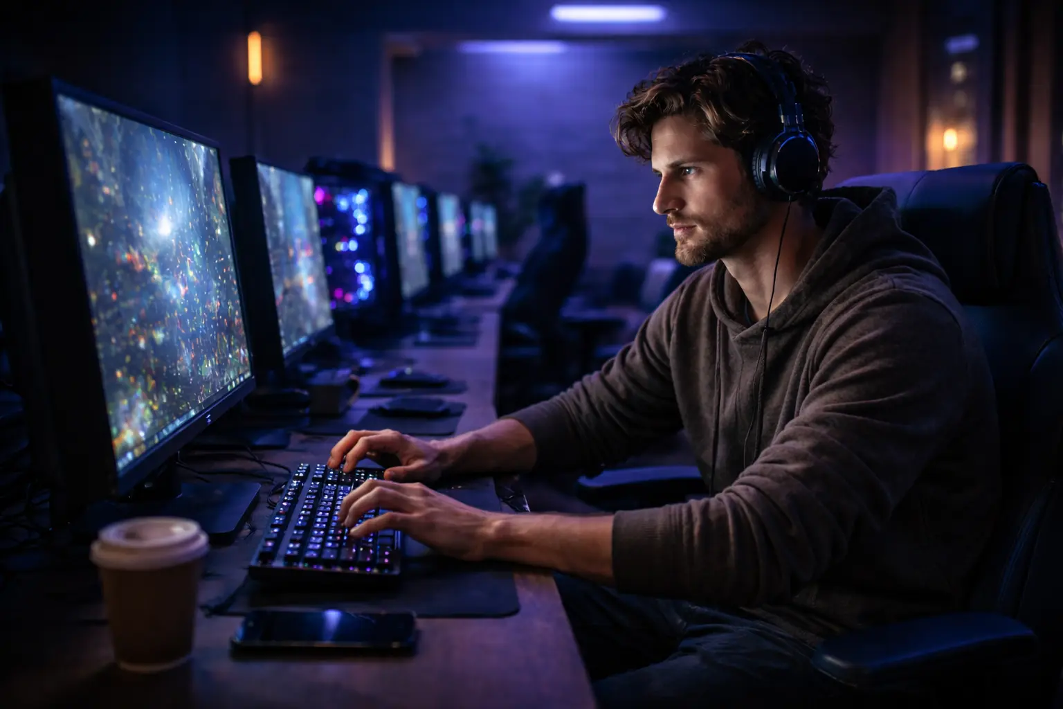 вечер в компьютерном клубе