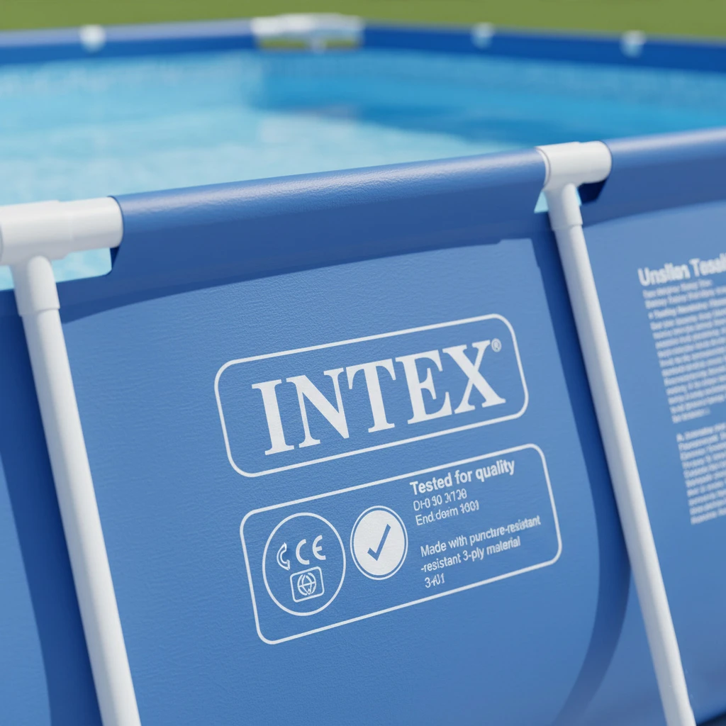 каркасний басейн Intex з товстим ПВХ та сертифікована надувна продукція