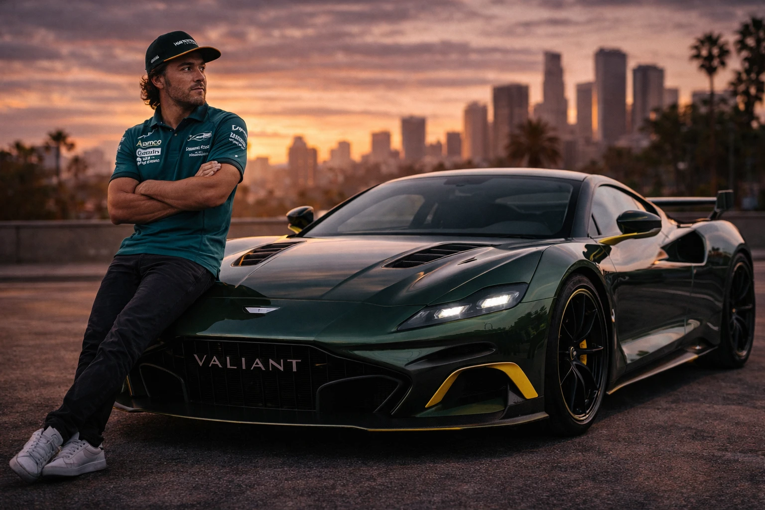 Fernando Alonso i jego Aston Martin Valiant