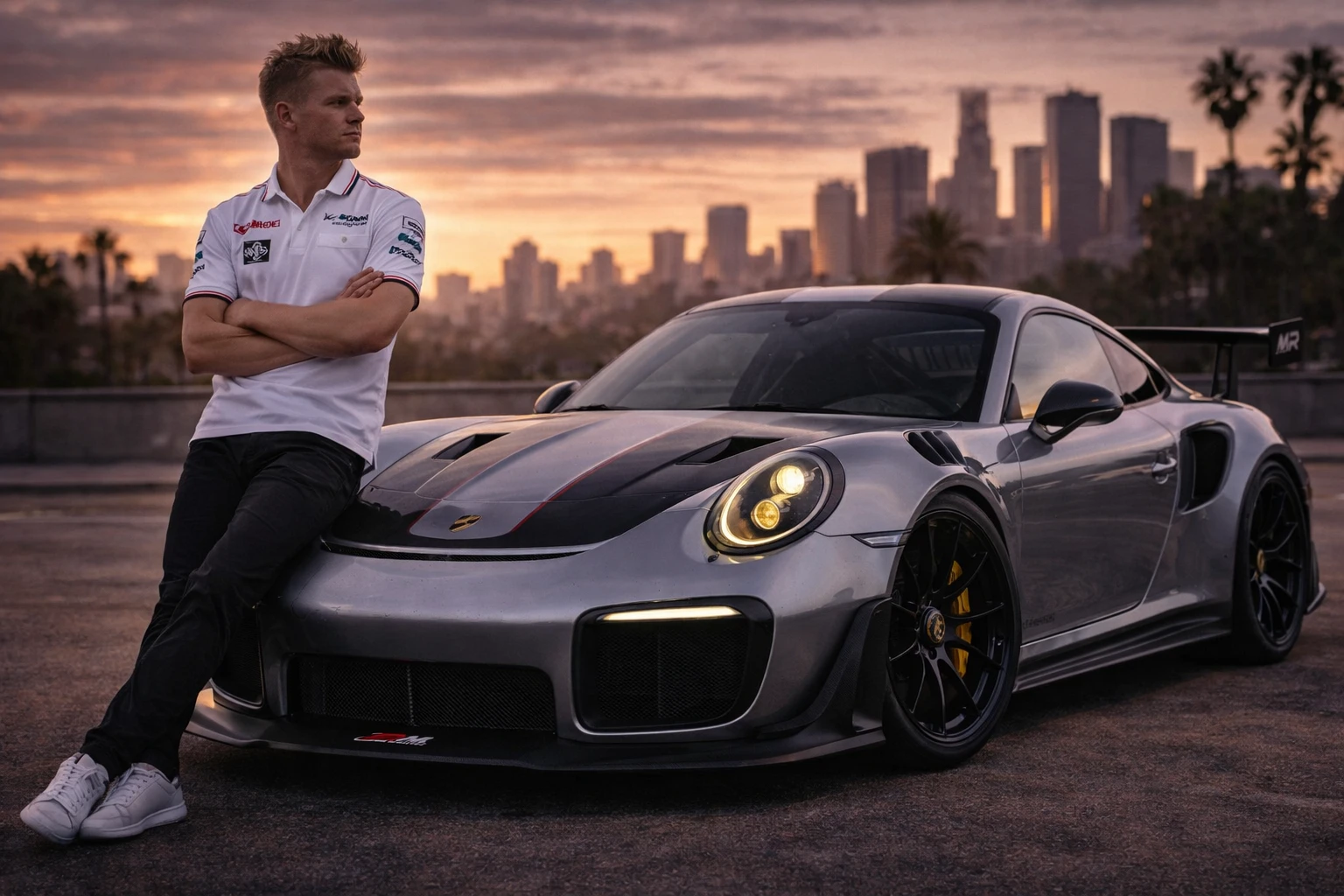 Nico Hülkenberg i jego Porsche GT2 RS MR
