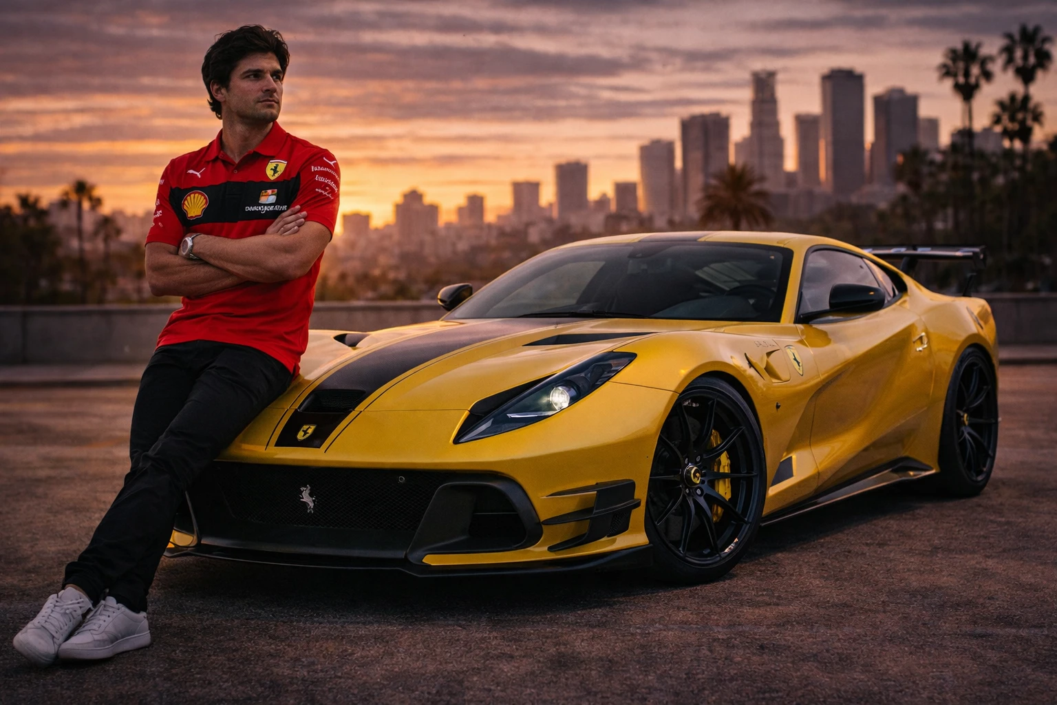 Carlos Sainz i jego Ferrari 812 Competizione