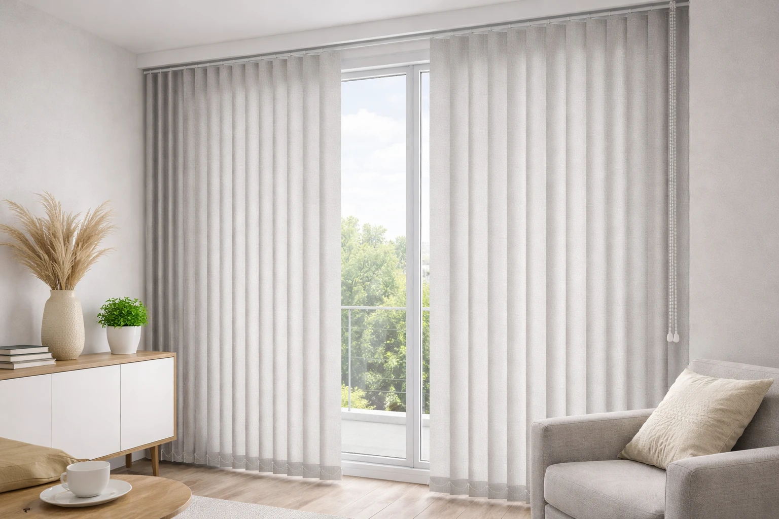 Вертикальні жалюзі на вікні у квартирі в Рівному