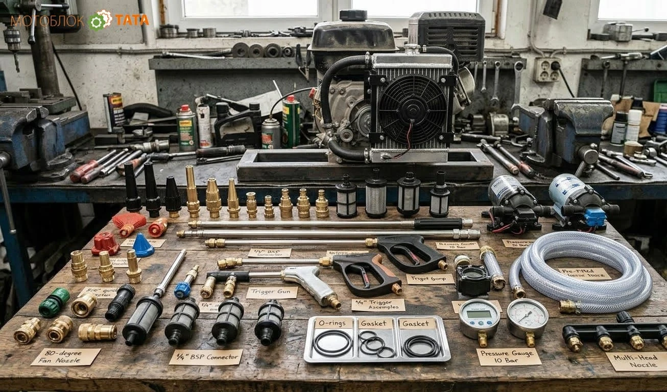 Основні запчастини до садових обприскувачів