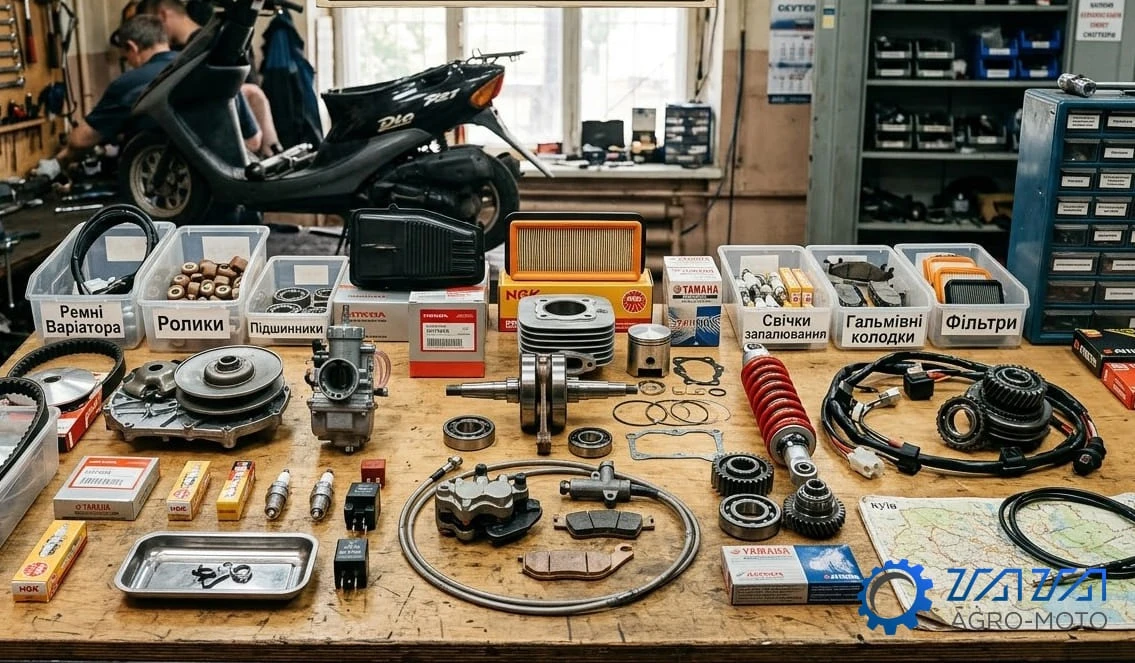 Де знайти оригінальні запчастини на японські скутери