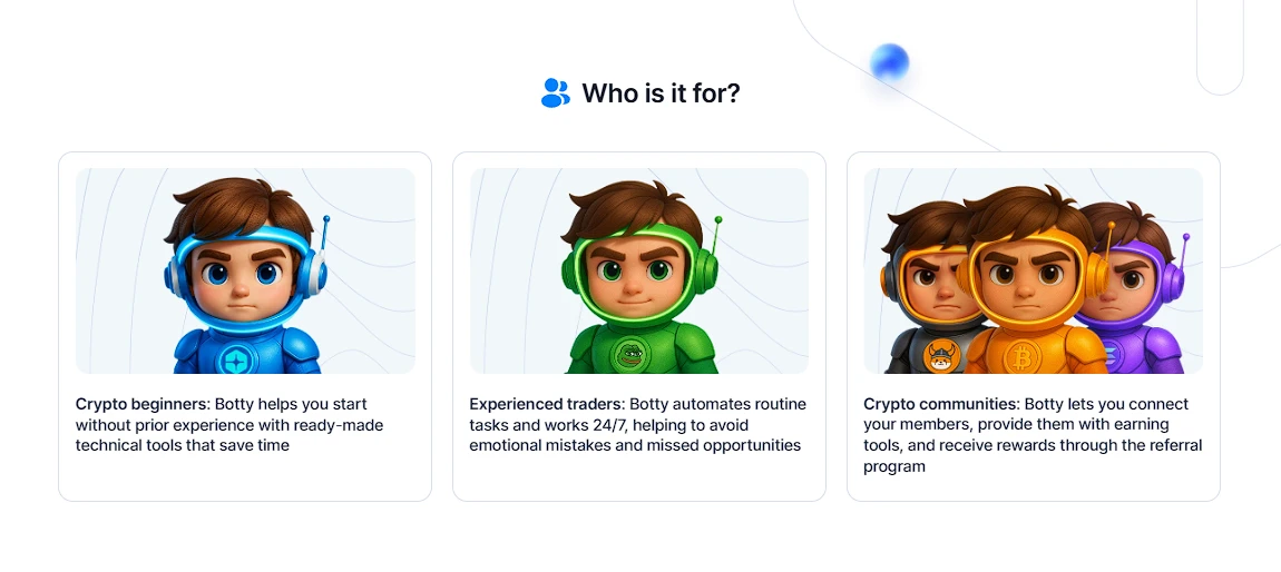Who is the Botty cryptocurrency trading bot for?