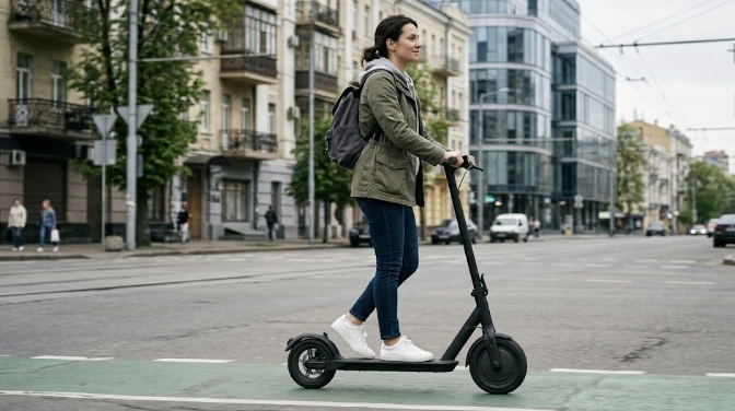 Xiaomi Mi Electric Scooter 4 Pro на міській вулиці — щоденна міська мобільність