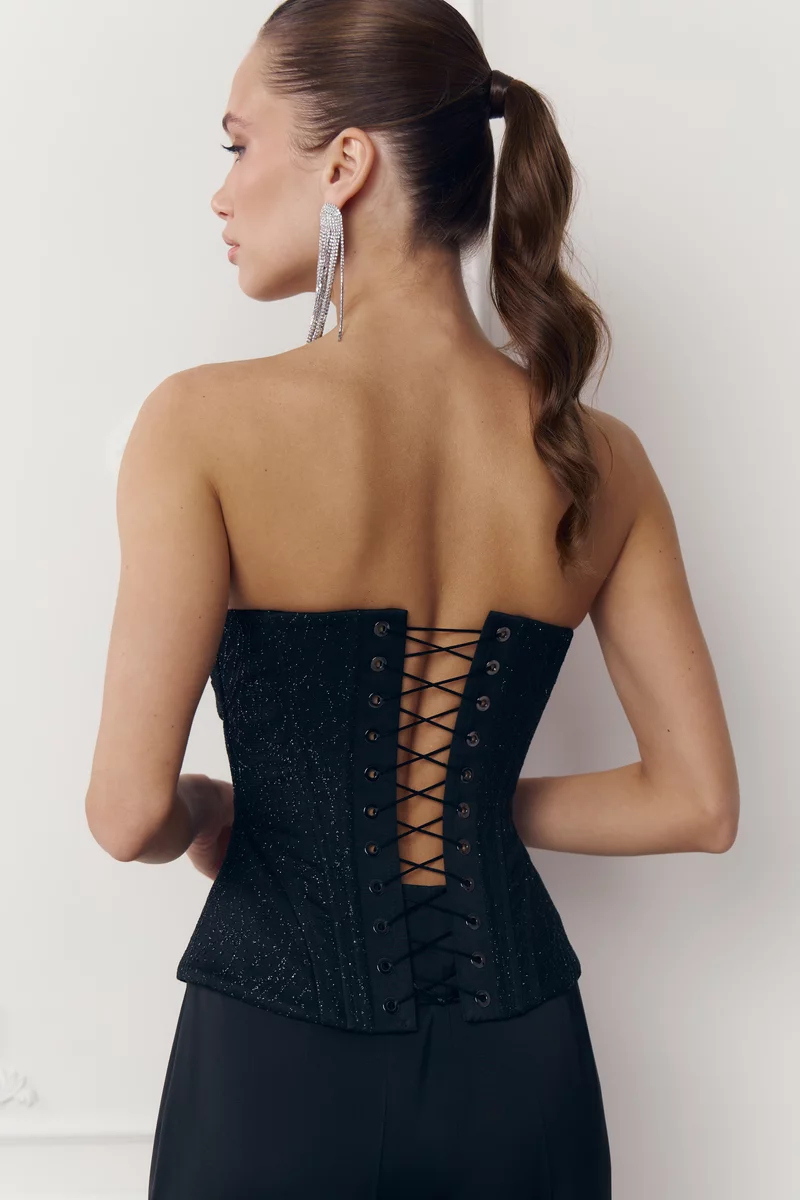 Вечерний образ с черным корсетом Gepur - фото 6
