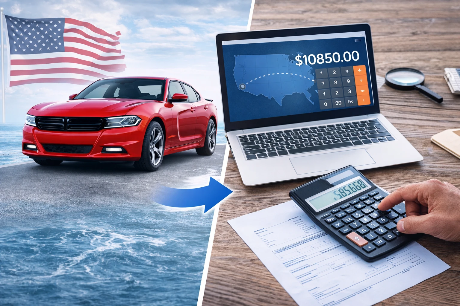 Як розрахувати вартість пригону авто зі США