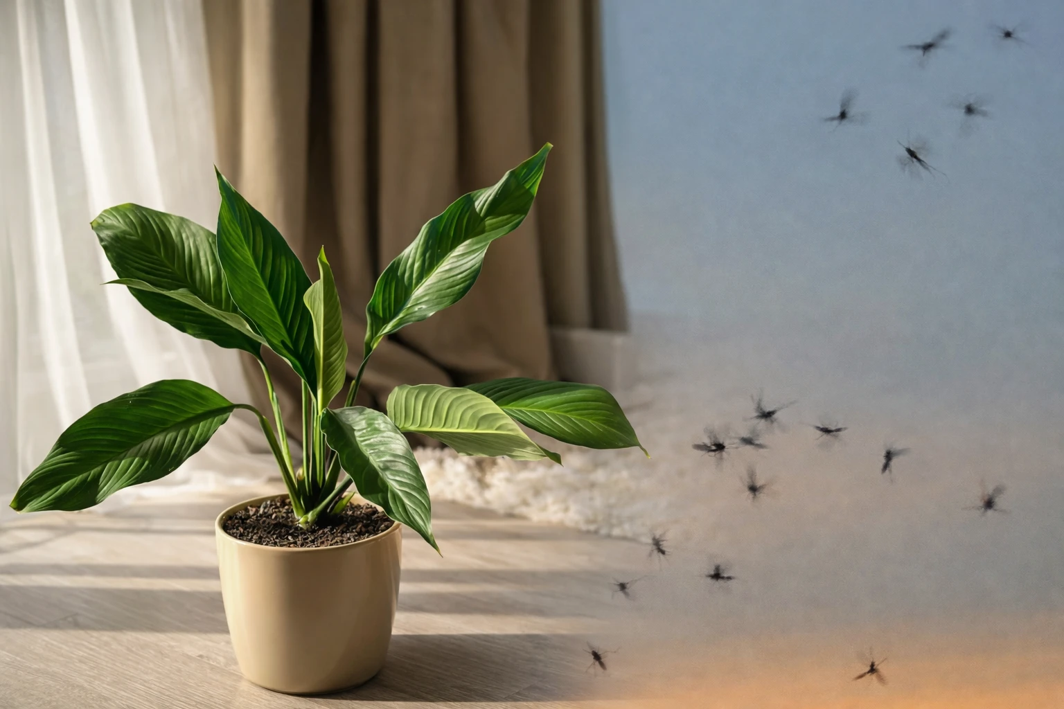 Чому з’являються мошки у вазонах і як їх знищити