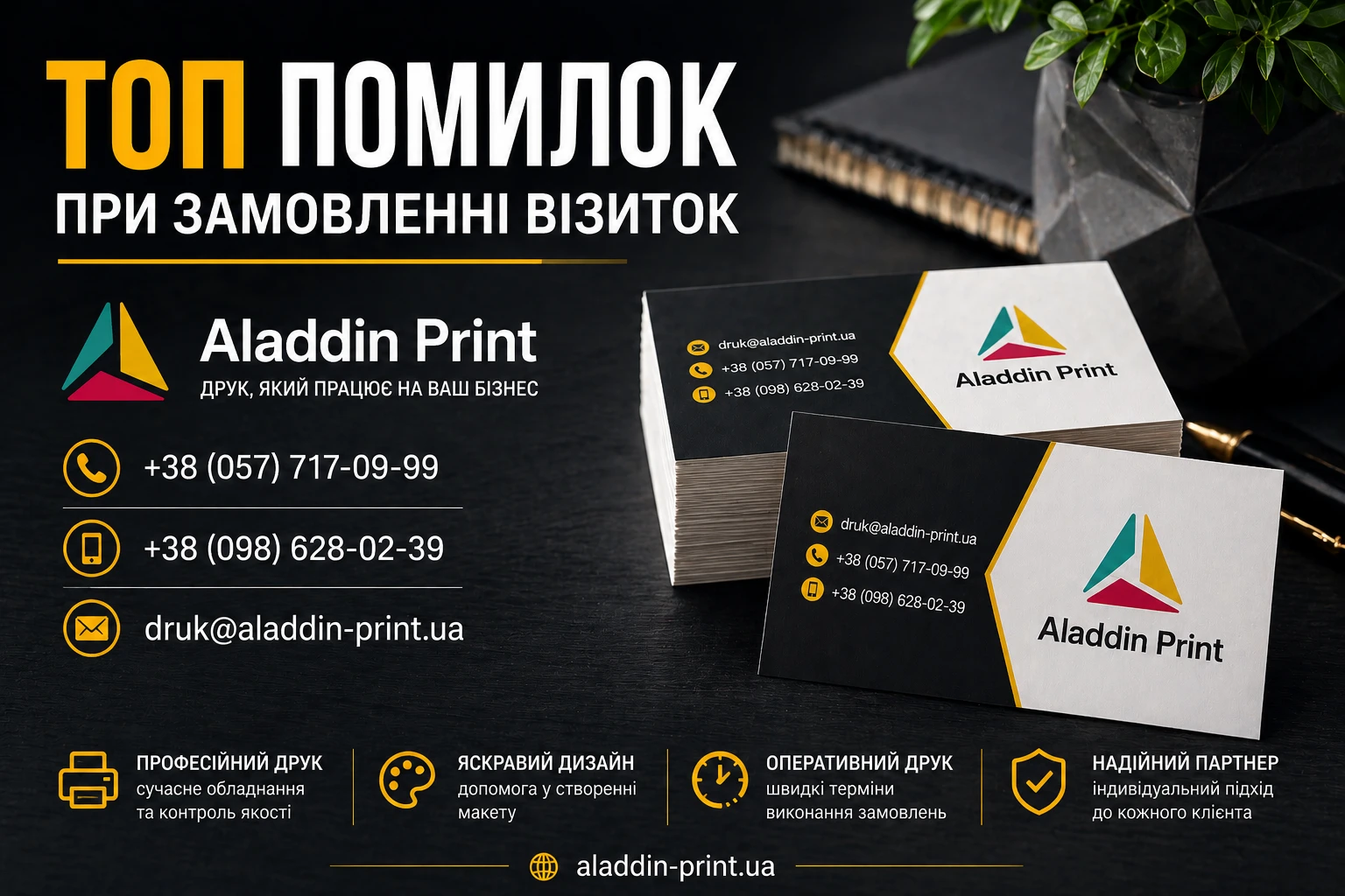 ТОП помилок при замовленні візиток