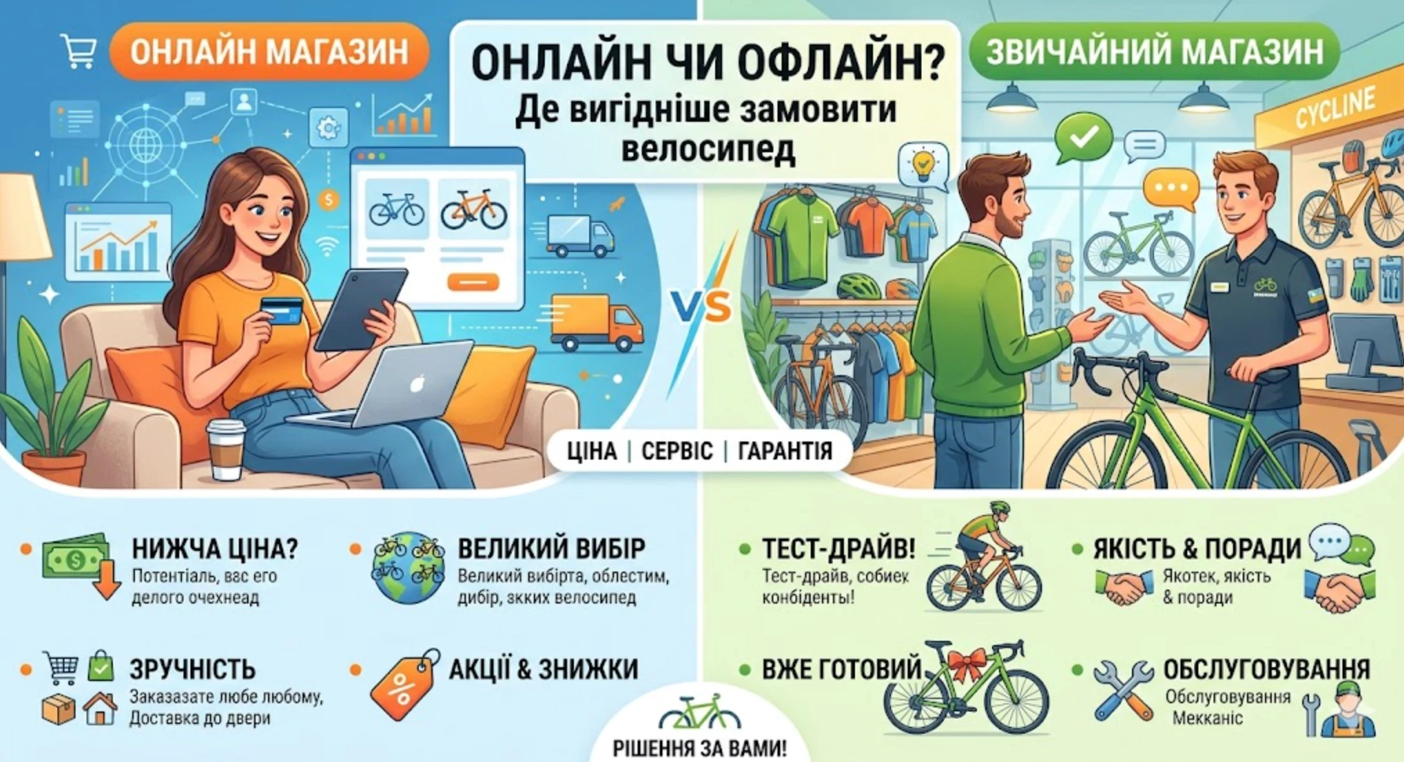 де вигідніше купувати велосипед