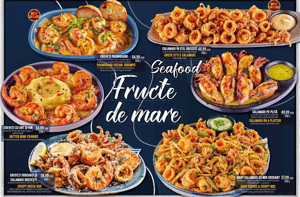 Calamari grecești Happy Bar & Grill București