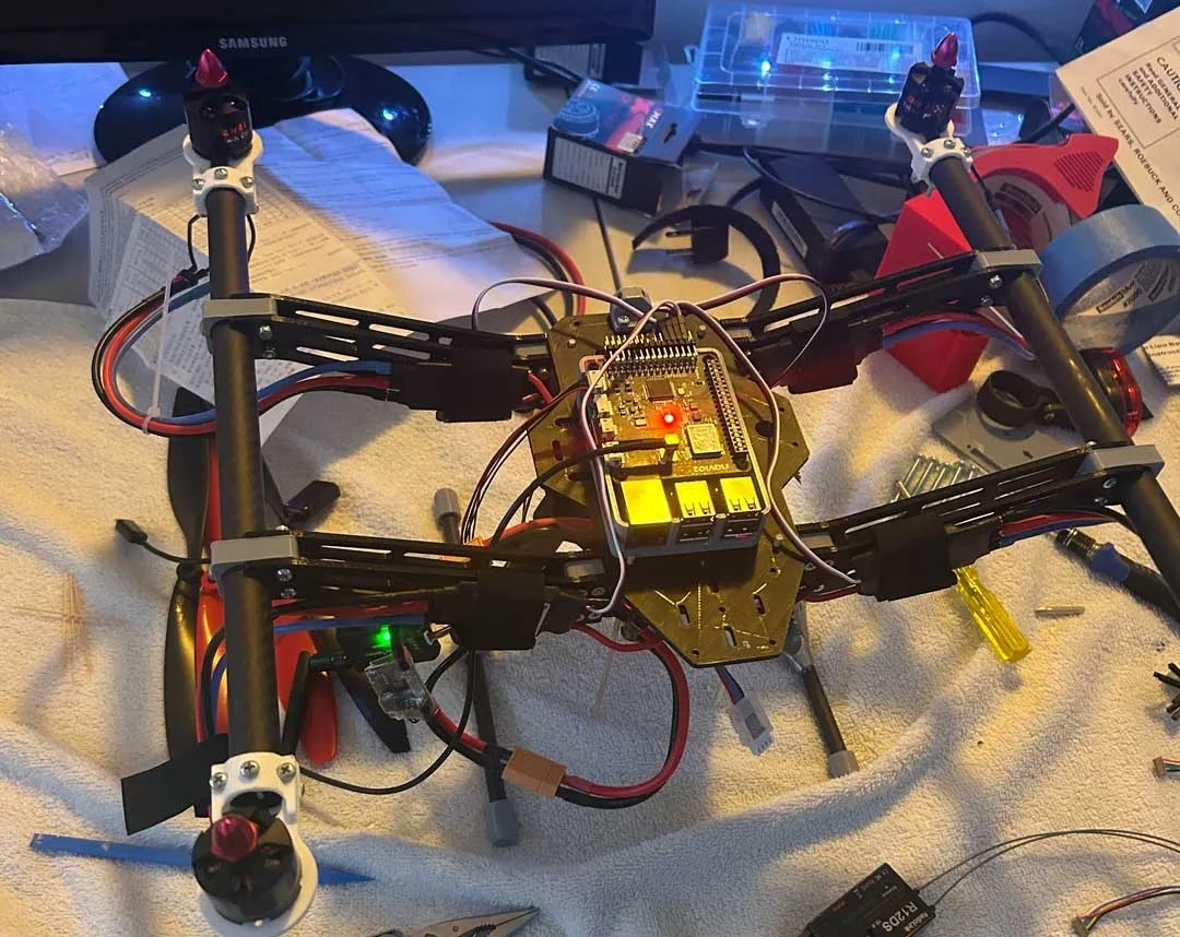 Схема підключення тепловізора та нейронного процесора до Raspberry Pi 5 для автоматичного розпізнавання цілей