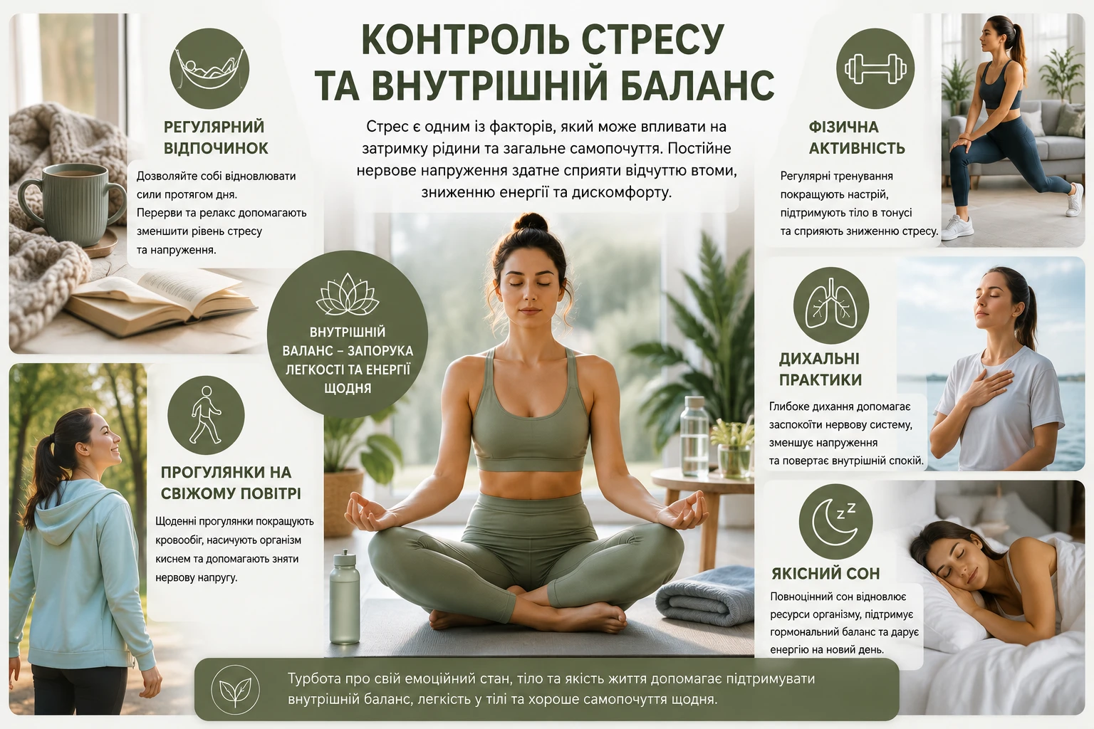 Контроль стресу та внутрішній баланс для підтримки здорового способу життя