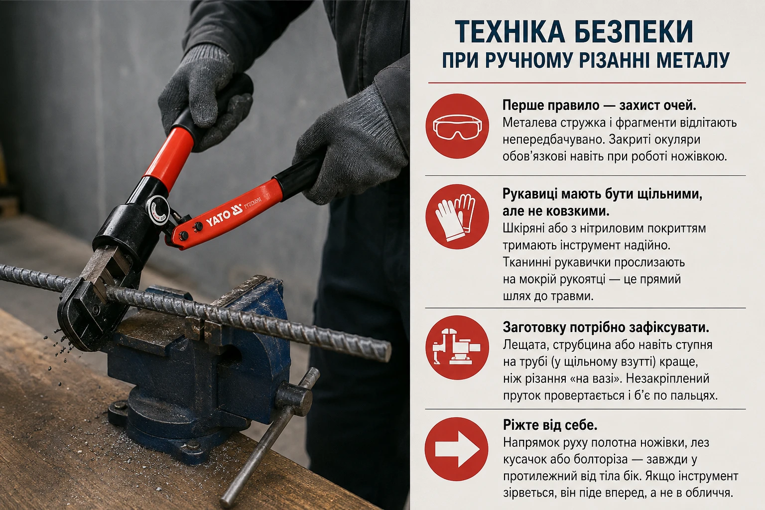 Техніка безпеки з різання металу