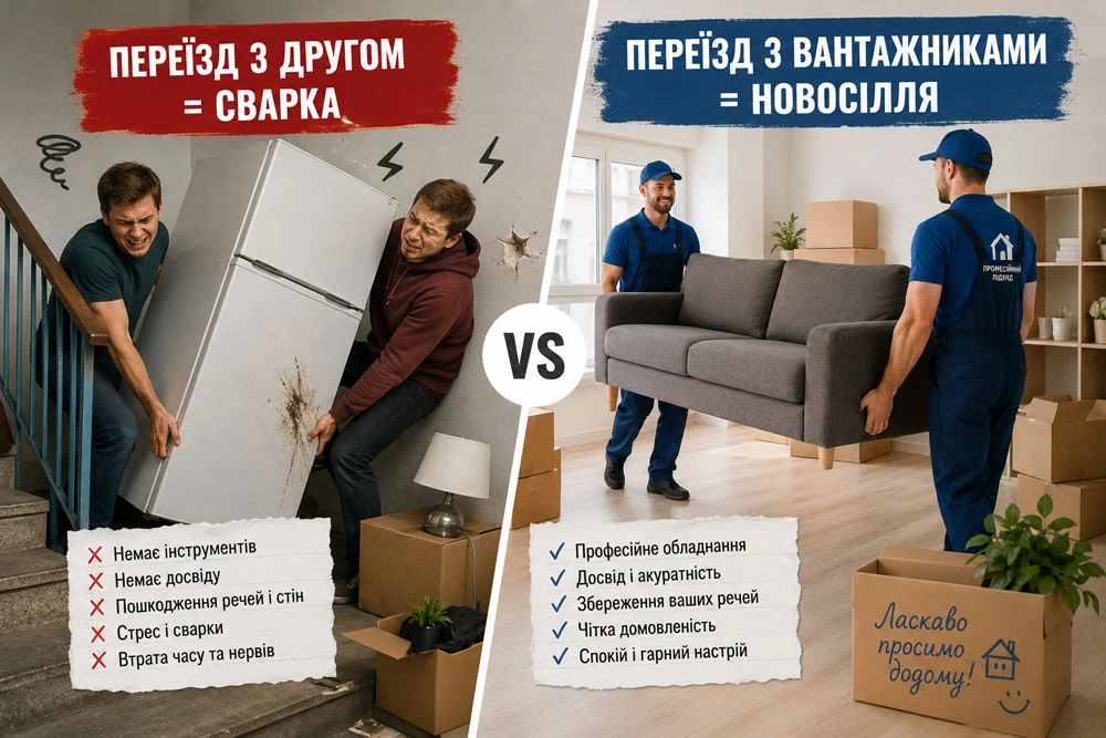 Чому переїзд з другом закінчується сваркою, а з вантажниками — новосіллям