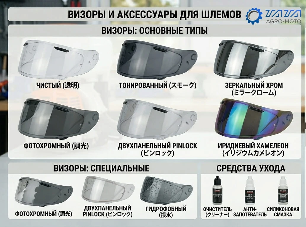 Визоры для шлема: популярные модели