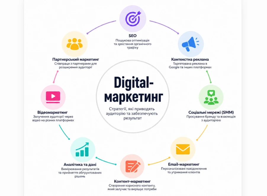 схема діджитал маркетинга