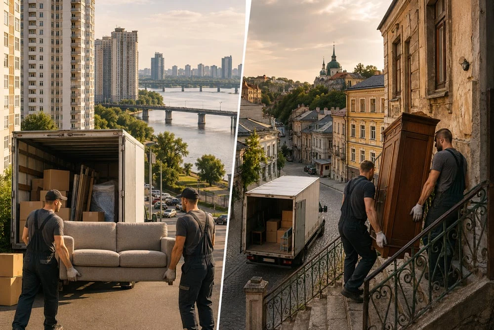 Грузчики в Киеве: почему одна и та же услуга работает по-разному на левом и правом берегу