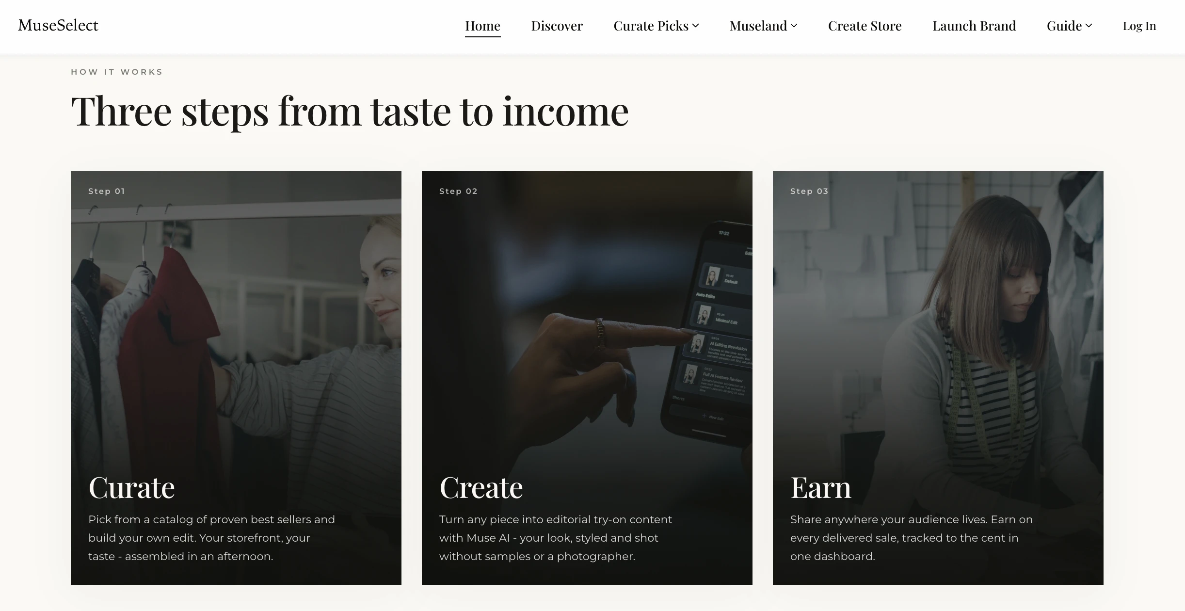 3 steps from taste to income
