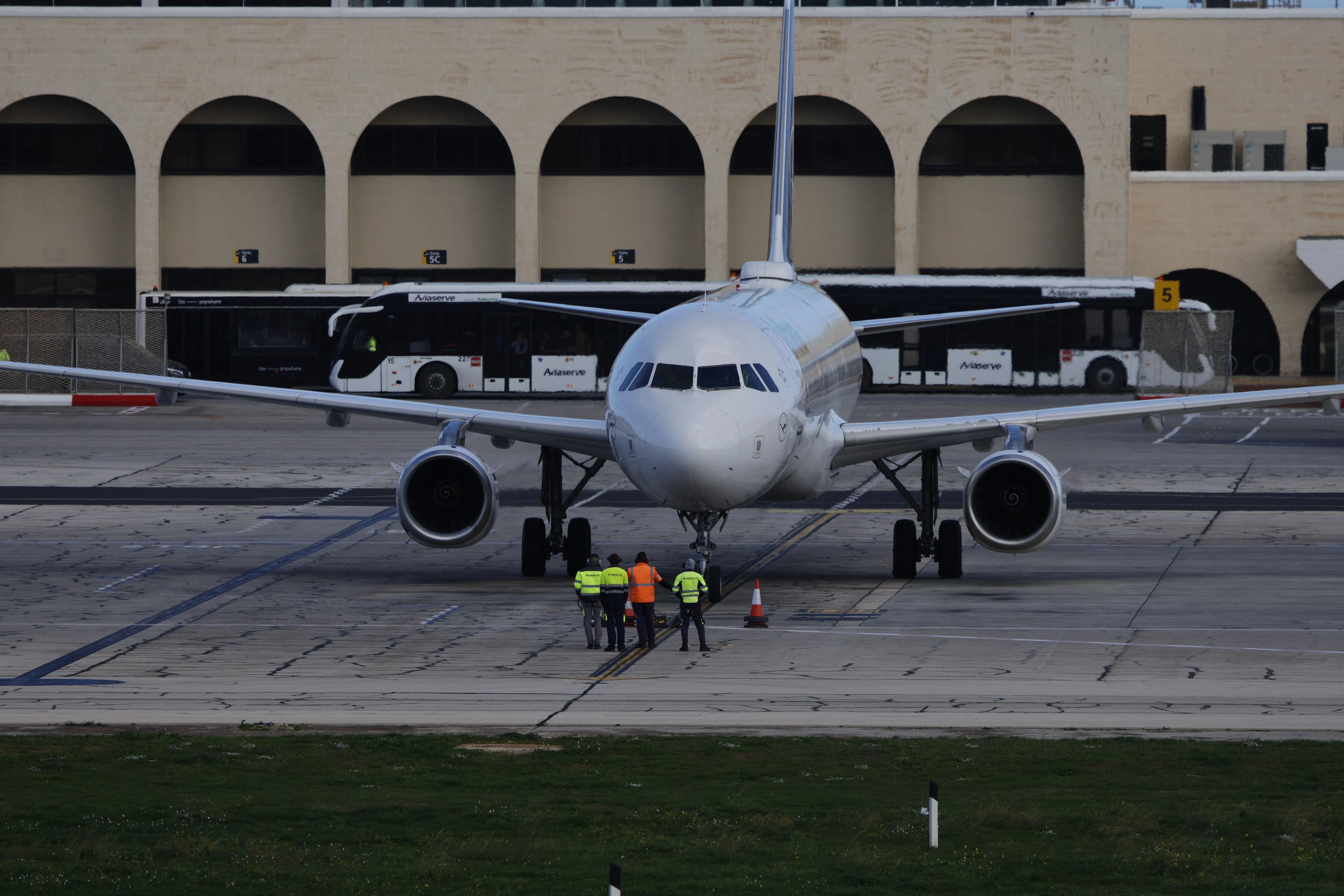 Airport operations connecting air travel with ground transportation