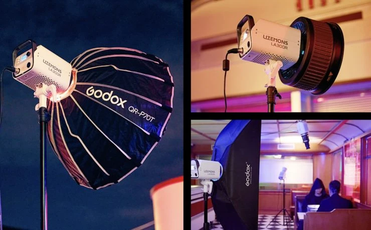 Комплект живлення Godox LA300R з виносним мережевим адаптером та мережевими кабелями