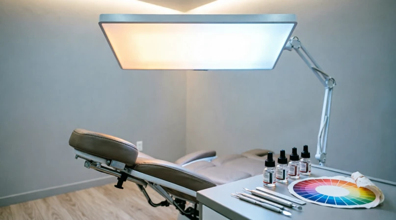 Bi-Color LED-панель для кабинета перманентного макияжа.