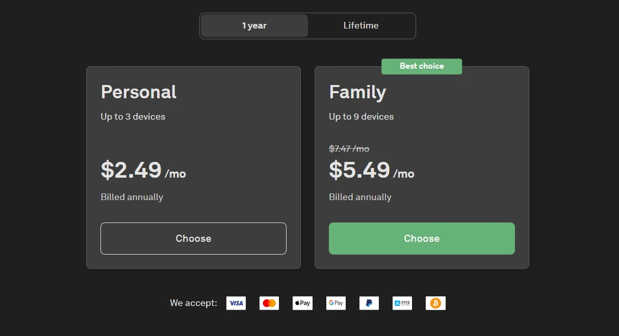 AdGuard pricing plans