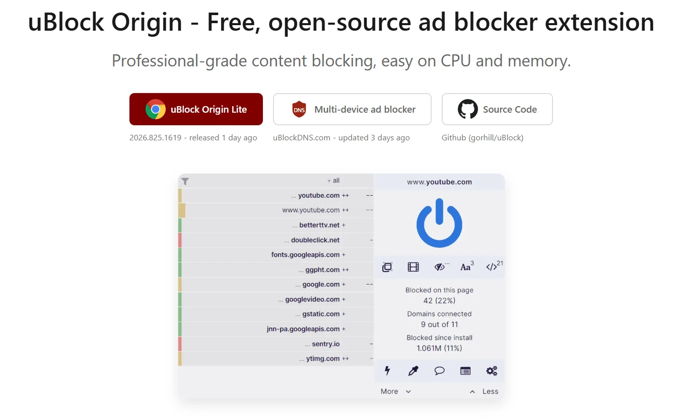 uBlock Origin Lite