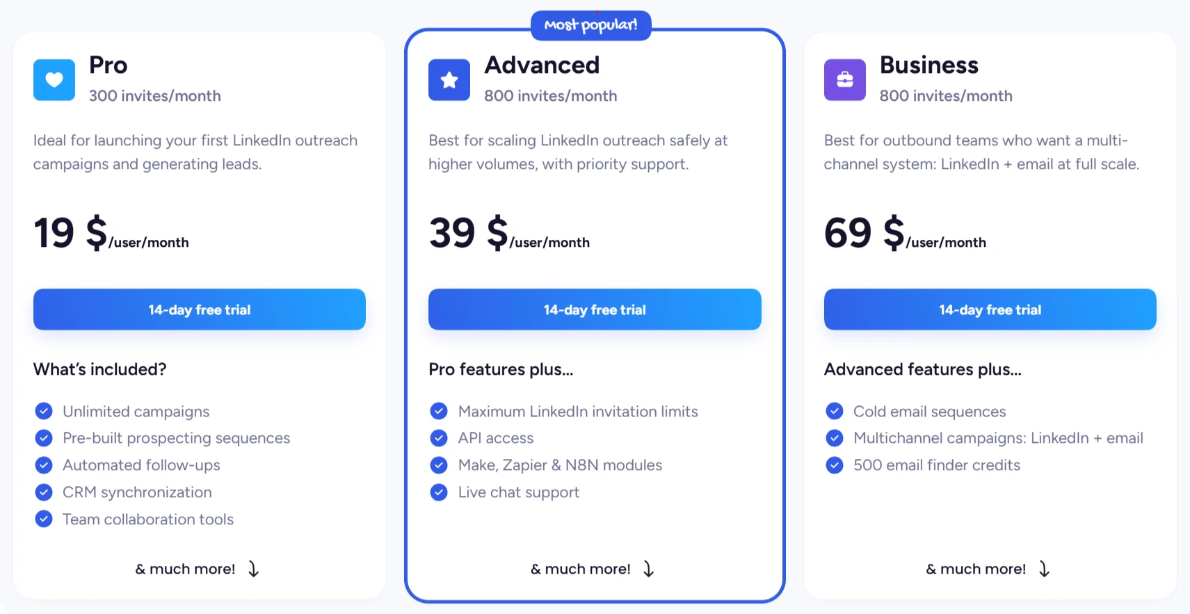 Waalaxy pricing plans