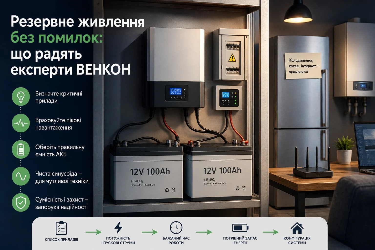 резервне живлення без помилок Венкон