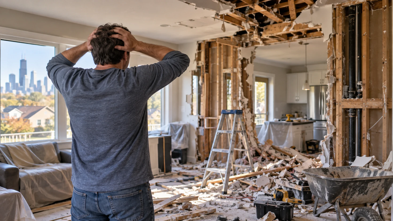 Home repair gone wrong - structural damage from DIY project