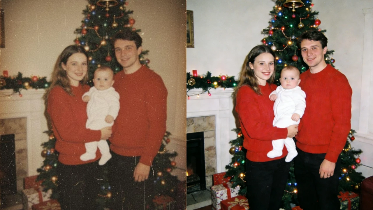 picture of restored family photos