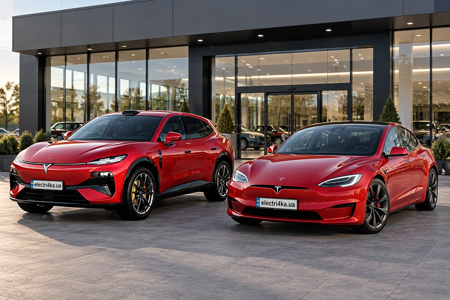 Voyah Passion и Tesla Model S