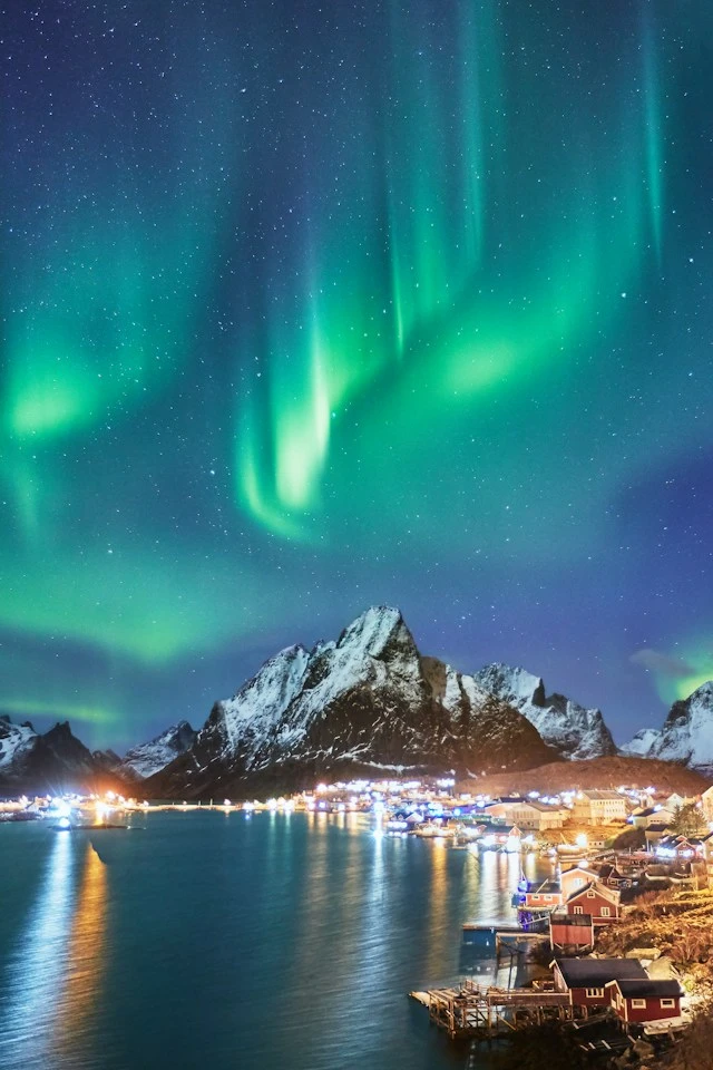 Northern Lights over Loften Islands, Norway