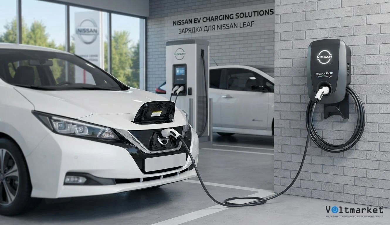 Зарядка на Nissan Leaf у магазині Вольтмаркет