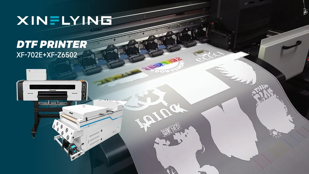 DTF printer printing on film