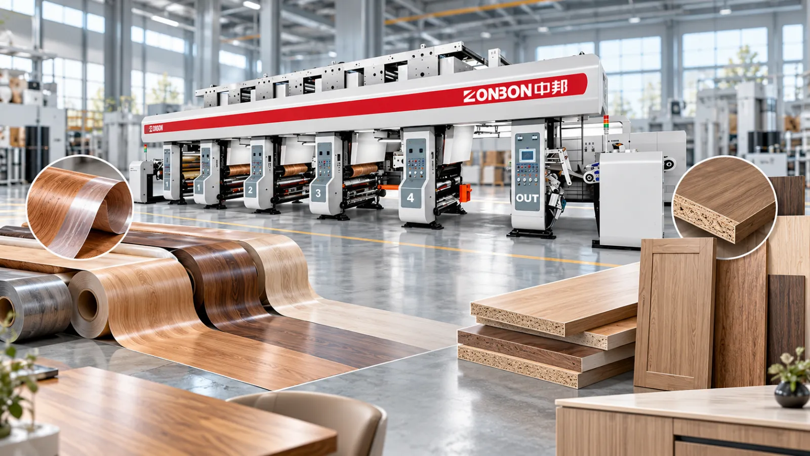 Wood Grain Decorative Films Material Printing Machine