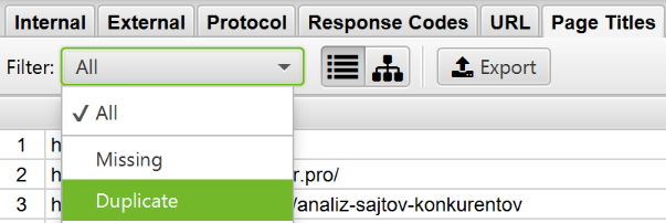 Screaming Frog: как найти дубли метаданных