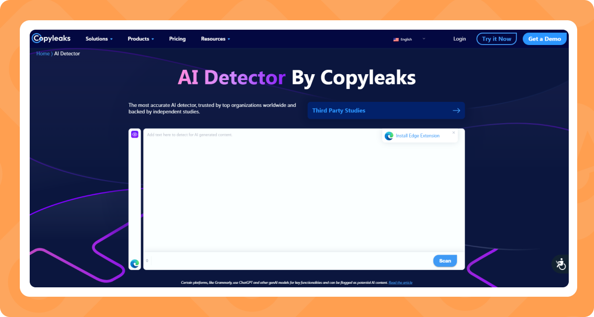Інтерфейс Copyleaks