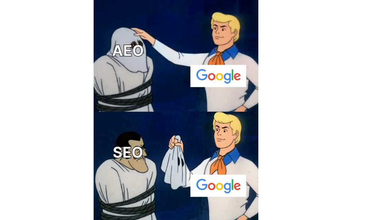 SEO-мем про те, що AEO це те саме SEO