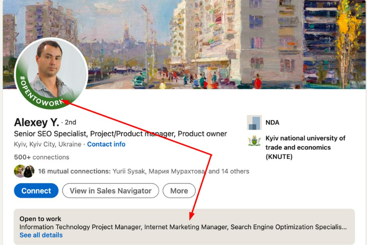 как заполнить профиль на LinkedIn 