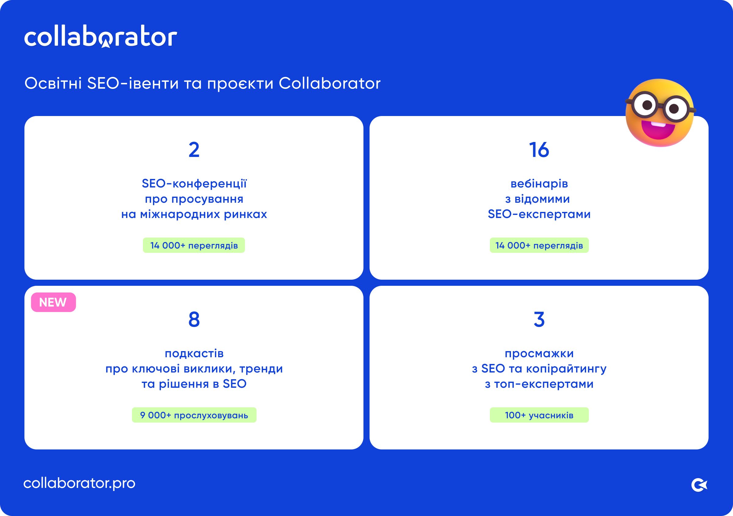 Освітні SEO-івенти та проєкти Collaborator