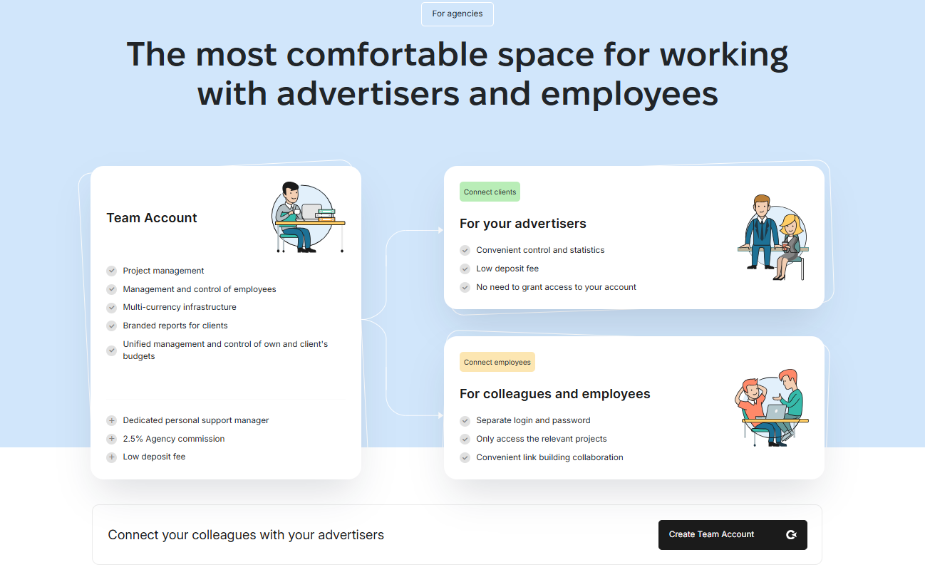 Collaborator's Team Account for agencies, freelancers