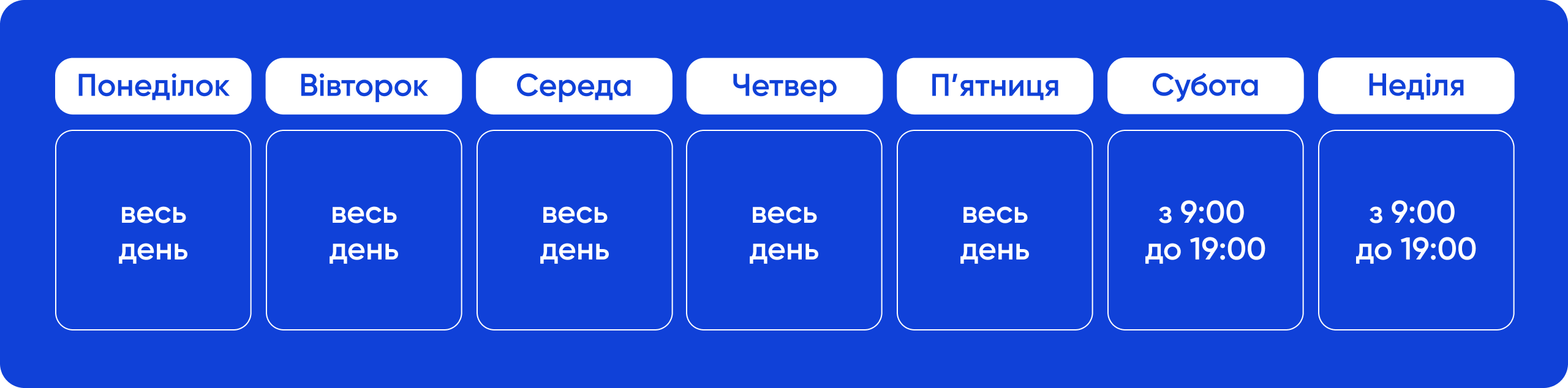 Графік роботи служби підтримки Collaborator