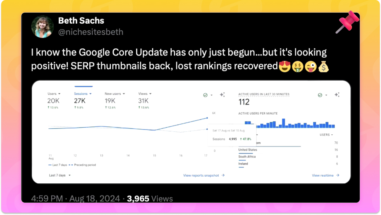 Beth Sachs, SEO Expert, on the August Core Update 2024
