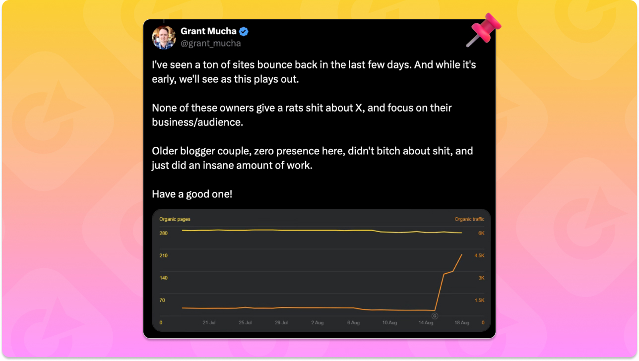 Grant Mucha on Site Recovery After the August 2024 Core Update