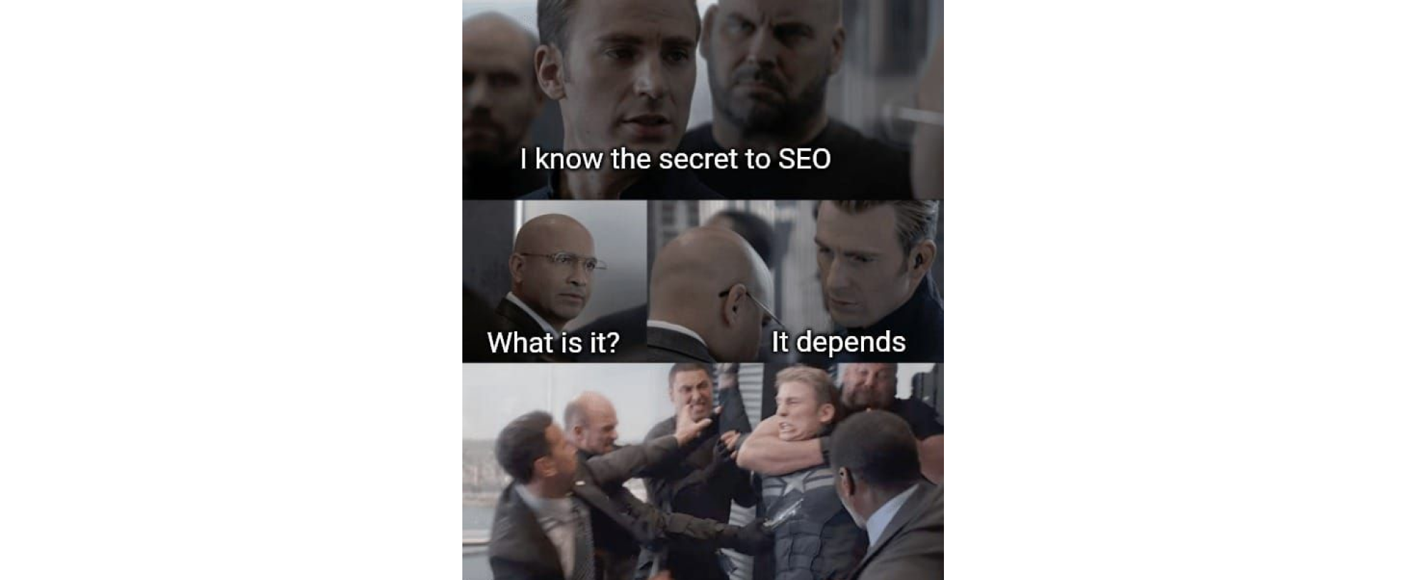 Мем it depends — як люблять казати SEOвці